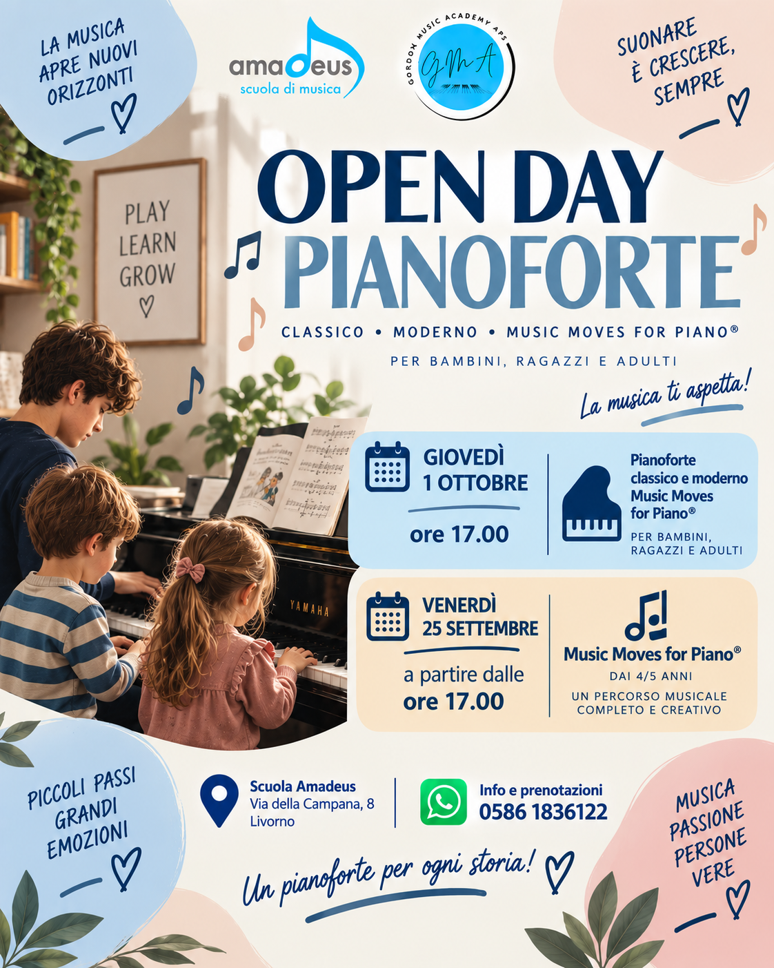 Open Day Pianoforte Scuola Amadeus Livorno