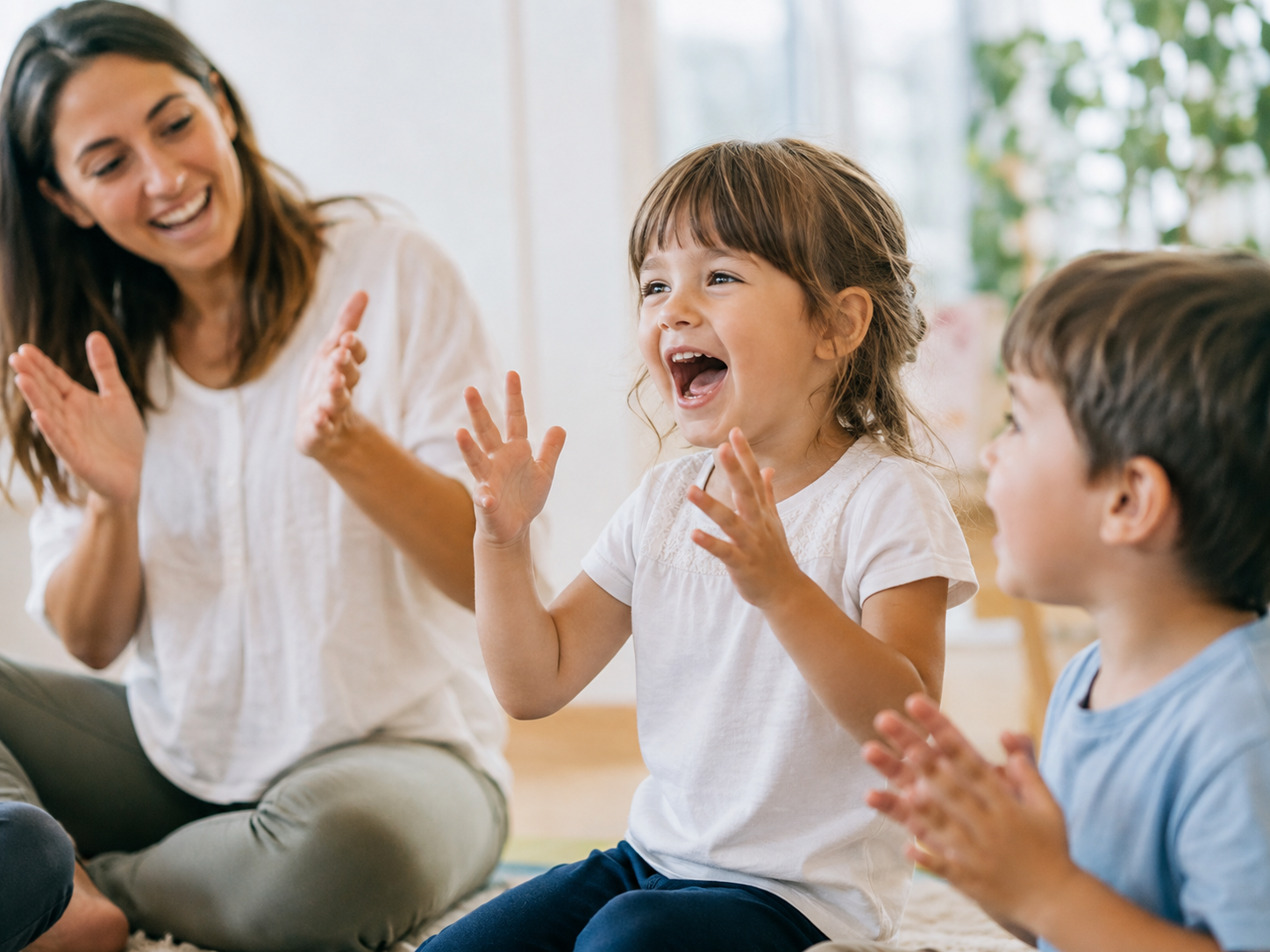 Bambini durante un incontro SviluppoMusicalità